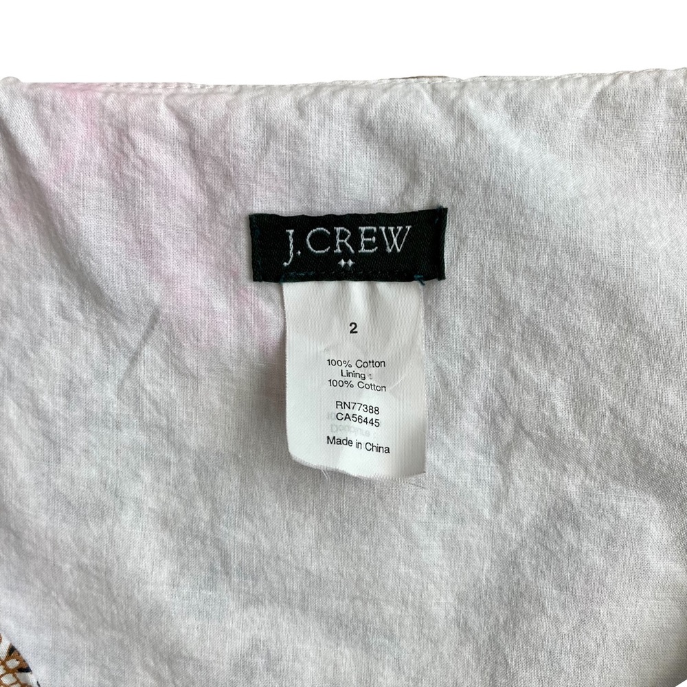 J Crew Women’s navy gold cream paisley print Cecelia dress - Sz 2 - Picture 8 of 11